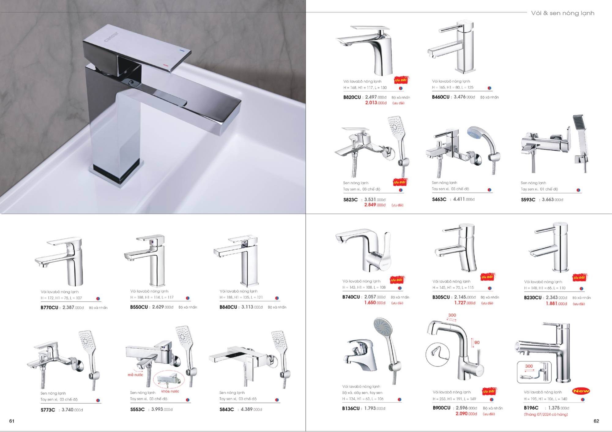 Catalogue và Bảng giá Thiết bị vệ sinh CAESAR mới nhất T7 2024 /Page 32